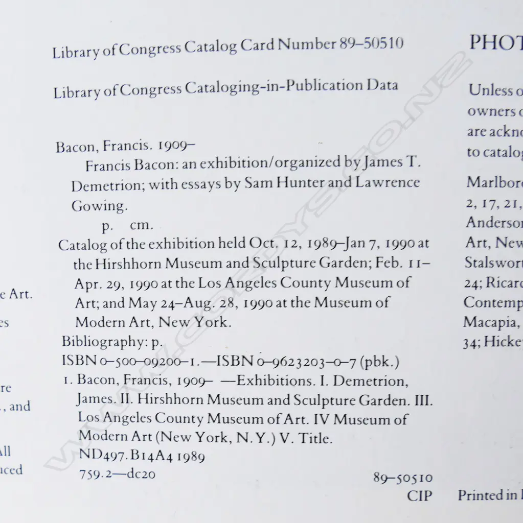 JAMES T DEMETRIOU: FRANCIS BACON Image 1++